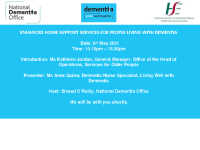 NDO Webinar May 2021 Enhanced Home Support Services For People Living with Dementia front page preview
              