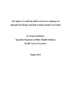 The Impact of a National Public Awareness Campaign on Dementia Knowledge and Help Seeking front page preview
              