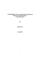 The PREPARED (Primary Care Education, Pathways and Research of Dementia) Project: A Synthesis Report front page preview
              