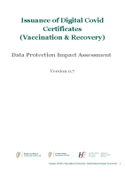 Issuance of Digital Covid Certificate (Vaccination & Recovery) DPIA front page preview
              