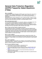 HSE GDPR FAQs Public front page preview
              