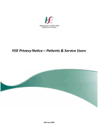 HSE Privacy Notice Service Users front page preview
              