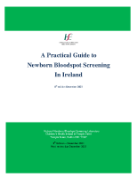 A Practical Guide to Newborn Bloodspot Screening In Ireland front page preview
              