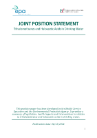 Joint Position Statement Trihalomethanes and Haloacetic Acids in Drinking Water front page preview
              