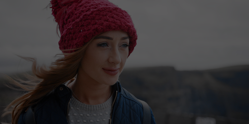 Laura Brennan in red hat