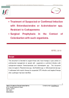 A Guide to Treatment of Infection with Carbapenem Resistant Organism April 2019 front page preview
              