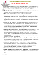 First steps for food & Diabetes front page preview
              