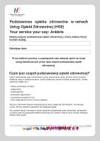 Patient Experience Survey 2017 - Polish front page preview
              