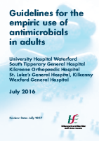 South East Hospitals Guidelines for Empiric Use of Antimicrobials in Adults 2016-2017 front page preview
              