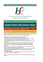 SSWHG Patient Safety Indicator Reports May 2019 front page preview
              