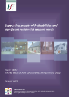 Review Group Report Supporting people with disabilities significant residential support needs October 2019 front page preview
              