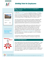 Time to move on - Briefing Note for Employees  front page preview
              