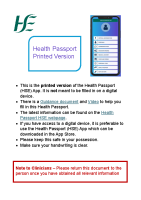 Health Passport Print Version front page preview
              