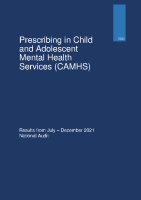 Prescribing in Child and Adolescent Mental Health Services Audit 2023 front page preview
              