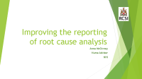Improving the Reporting of Root Cause Analysis - Anna McGivney front page preview
              