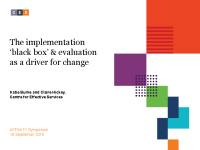 The Implementation Black Box & Evaluation as a Driver for Change - Claire Hickey & Katie Burke front page preview
              