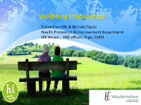 Wellbeing Wednesday's - Elaine Cunniffe front page preview
              