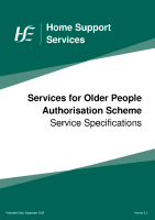Home Support Authorisation Scheme – Service Specifications 2025 V.2.2 front page preview
              