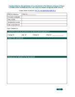 Request for amendment template front page preview
              