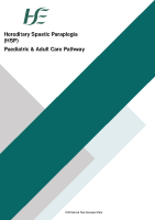 Hereditary Spastic Paraplegia (HSP) Paediatric and Adult Care Pathway front page preview
              