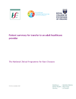 Patient summary for transfer to an adult healthcare provider front page preview
              