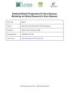 National Clinical Programme for Rare Diseases Workshop on Clinical Research in Rare Diseases front page preview
              