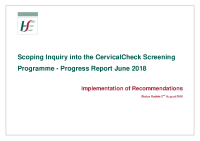Scally Interim Report Implementation Plan Status 02 August 2018 front page preview
              