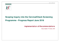 Scally Interim Report Implementation Plan Status Update 15th October 2018 front page preview
              