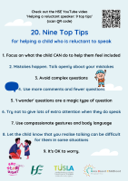Early Talking Tips 20 Reluctant speaker - 9 top tips image link