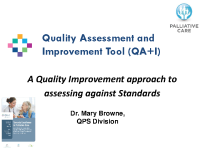 A Quality Improvement approach to assessing against Standards front page preview
              