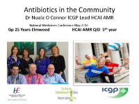 Antibiotics in the Community: Dr Nuala O'Connor front page preview
              