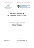 Bacterial Infections Specific to Pregnancy Clinical Guidelines image link