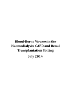 Blood-Borne Viruses in the Haemodialysis, CAPD and Renal Transplantation Setting July 2014 front page preview
              
