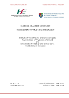 Clinical Practice Guideline Management of Multiple Pregnancy image link