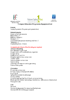 Compass Education Programme Equipment List front page preview
              