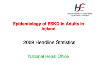 Epidemiology of ESKD in Adults in Ireland 2009 front page preview
              