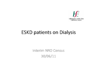 Epidemiology of ESKD in Adults in Ireland June 2011 front page preview
              