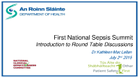 Introduction to Round Table Discussions - Dr Kathleen MacLellan front page preview
              