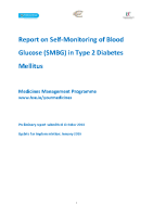 MMPReport on Self Monitoring of Blood Glucose in Type 2 Diabetes front page preview
              