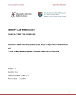 Obesity and Pregnancy: Clinical Practice Guideline front page preview
              