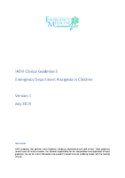 Pain Mgmt in Children IAEM Clinical Guidelines front page preview
              