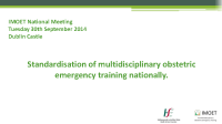 Standardisation of multidisciplinary obstetric emergency training nationally front page preview
              