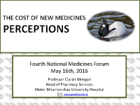The Cost of New Medicines Prof Ciaran Meegan front page preview
              
