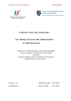The Investigation and Management of Menorrhagia image link