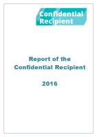 Report of the Confidential Recipient 2016 image link