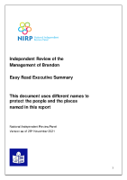 Easy Read Executive Summary Independent Review of the Management of Brandon front page preview
              