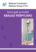 Blood transfusion Lithuanian version front page preview image