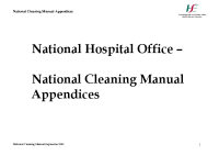 HSE National Cleaning Standards Manual Appendices front page preview
              