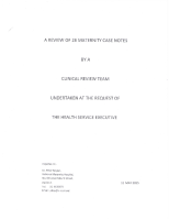 Report by Dr. Peter Boylan and his Clinical Review Team “A Review of 28 Maternity Case Notes" image link