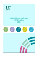2021 National Screening Service NSP Metadata front page preview image